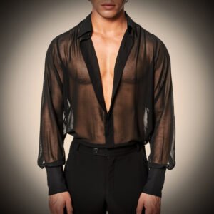 Men's Shirt — Casual Button-Down Long Sleeve Cotton Top