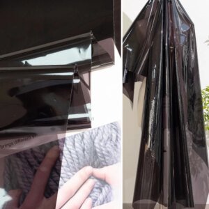 Black Green Transparent PVC Fabric for Waterproof Bag Raincoat Handmade DIY Clothing Designer Diy Sewing Cloth By The Meter