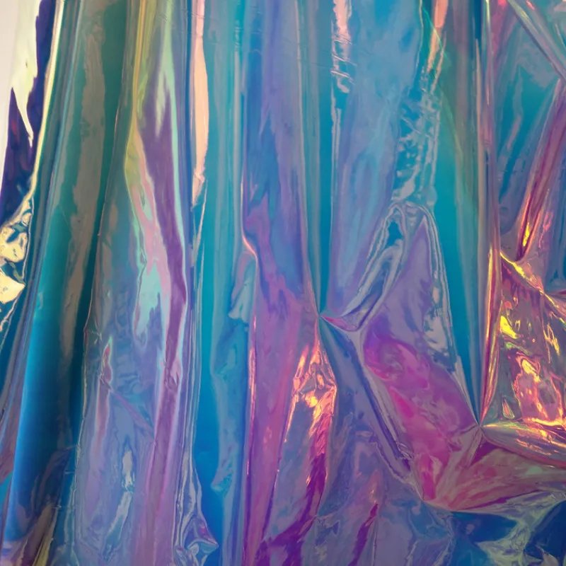 Holographic Tranparent TPU Fabric for Fashion Designer PVC Novelty Fabric for Bags Raincoat Craft Sewing Fabric 140X50cm