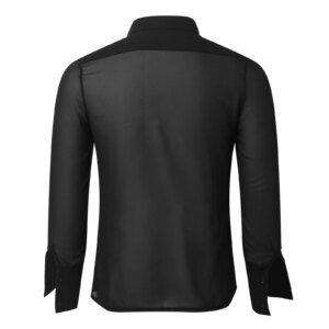 Men's Mesh See-Through Shirt - Long Sleeve Button-Down Party Top (S-3XL)