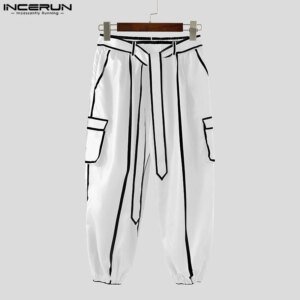 Men's Patchwork Harem Pants - Oversize Loose Streetwear Trousers