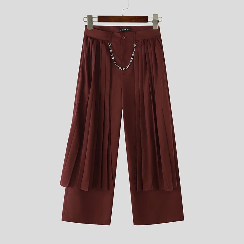 Men's Wide Leg Joggers - Pleated Casual Trousers (S-5XL)