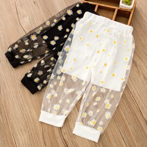 Toddler Anti-Mosquito Pants - Floral Loose Wide Leggings (Age 1-6)