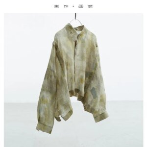 Women's Bohemian Ramie Shirt - 100% Linen Sun Protection Top