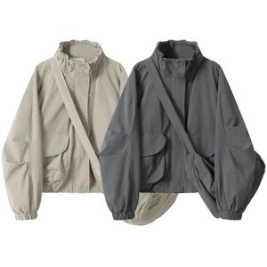 Women's Korean Windbreaker Coat - Casual Zipper Workwear Jacket