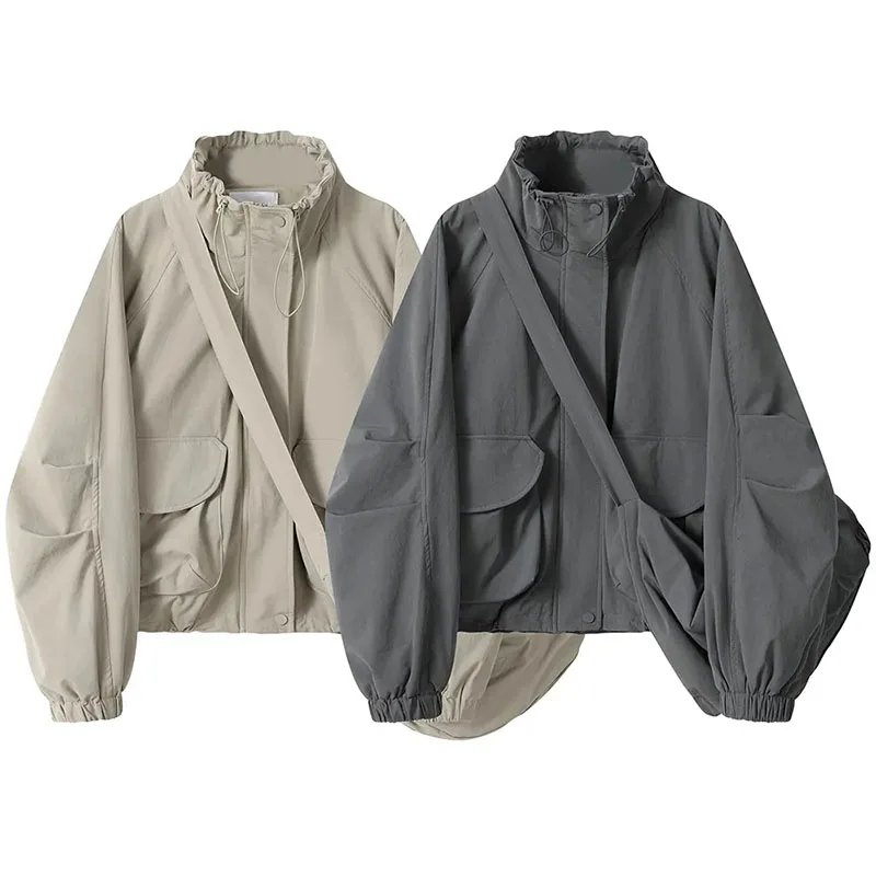 Women's Korean Windbreaker Coat - Casual Zipper Workwear Jacket