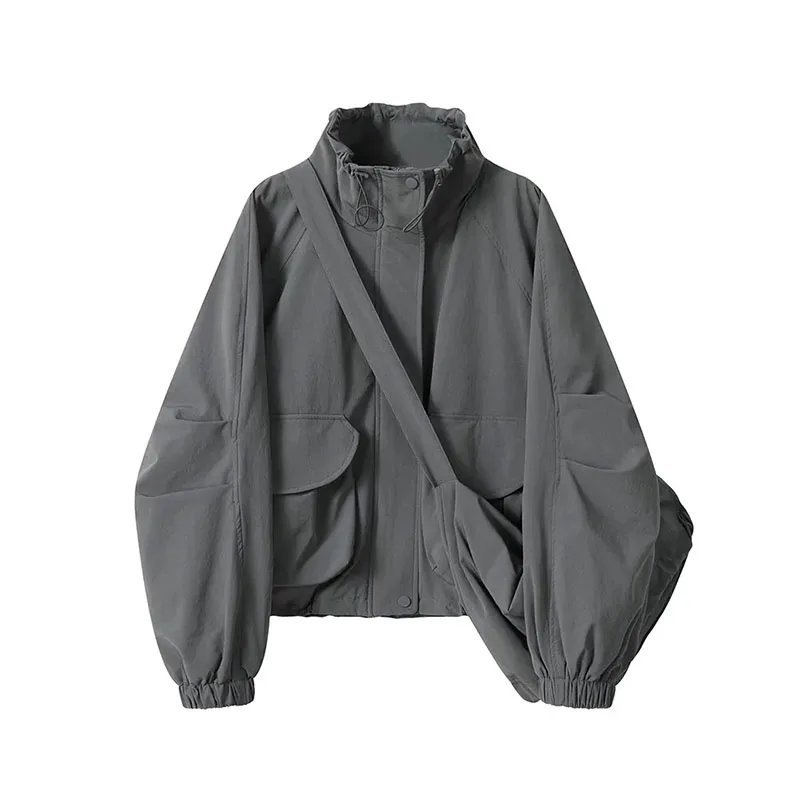 Women's Korean Windbreaker Coat - Casual Zipper Workwear Jacket