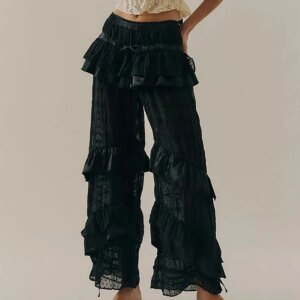 Women's Lace Trim Bloomers - Y2K Vintage Ruffle Pajama Pettipants